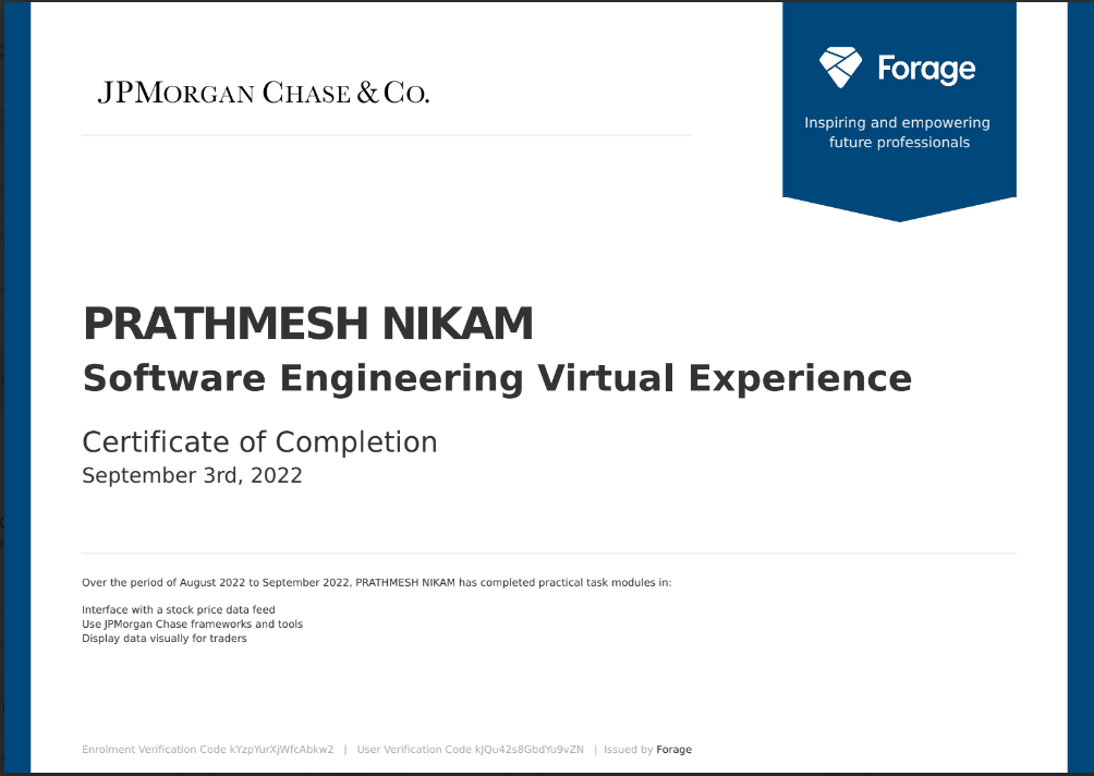 Jp Morgan Chase Virtual Internship