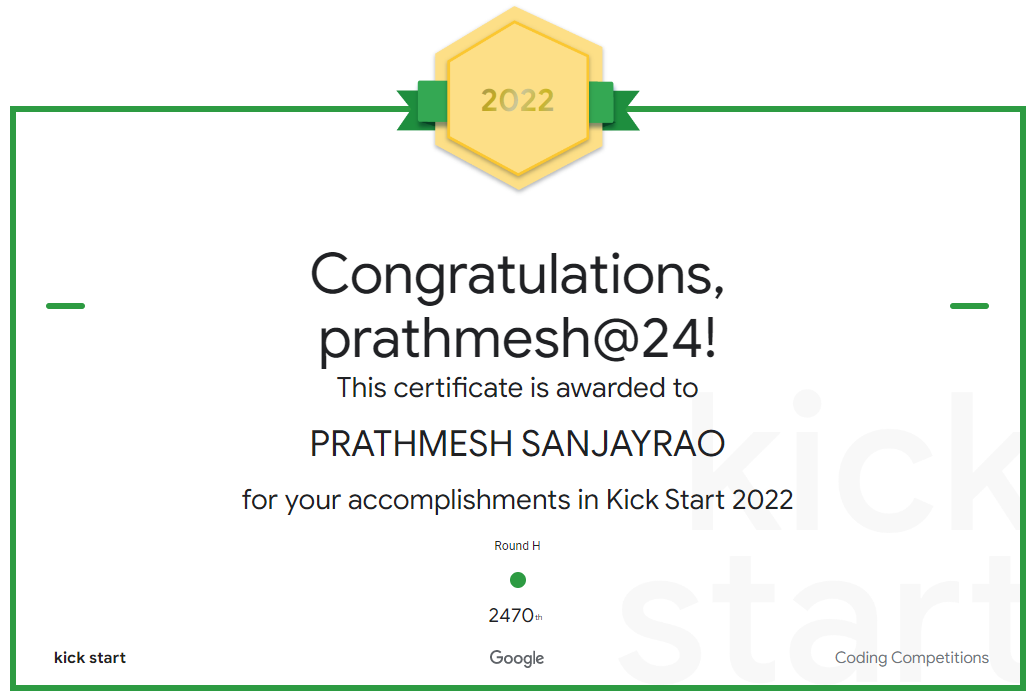 Google Kickstart